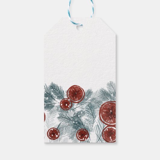 Elegant gepersonaliseerd kerstfeest cadeaulabel (Achterkant)