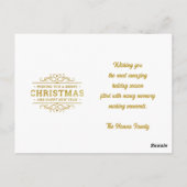 Elegant gepersonaliseerd kerstvakantie patroon briefkaart (Achterkant)