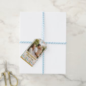 Elegant gepersonaliseerd kerstvakantie patroon cadeaulabel (Met Touw)
