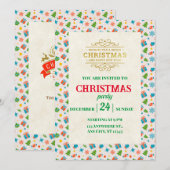 Elegant gepersonaliseerd kerstvakantie patroon kaart (Voorkant / Achterkant)