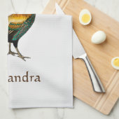 Elegant Gepersonaliseerd Kleurrijk Haan kippenbad Theedoek (Quarter Fold)