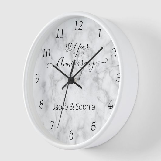 Elegant gepersonaliseerd marmeren Jubileum bruilof (Hoek)