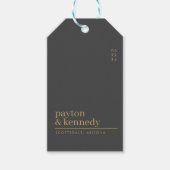 Elegant gepersonaliseerd met naam bruiloft dank u cadeaulabel (Voorkant)