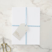Elegant gepersonaliseerd met naam bruiloft dank u cadeaulabel (Met Touw)