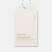 Elegant gepersonaliseerd met naam bruiloft dank u cadeaulabel (Voorkant)