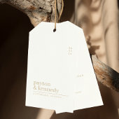 Elegant gepersonaliseerd met naam bruiloft dank u cadeaulabel