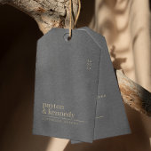 Elegant gepersonaliseerd met naam bruiloft dank u cadeaulabel