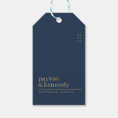 Elegant gepersonaliseerd met naam bruiloft dank u cadeaulabel (Voorkant)