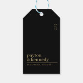 Elegant gepersonaliseerd met naam bruiloft dank u cadeaulabel (Voorkant)