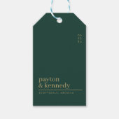 Elegant gepersonaliseerd met naam bruiloft dank u cadeaulabel (Voorkant)