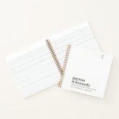 Elegant gepersonaliseerd met naam bruiloft event p notitieboek (Binnen)