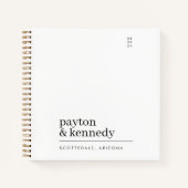 Elegant gepersonaliseerd met naam bruiloft event p notitieboek (Voorkant)