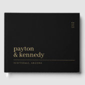 Elegant gepersonaliseerd met naam bruiloft recepti gastenboek (Voorkant)