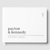 Elegant gepersonaliseerd met naam bruiloft recepti gastenboek (Voorkant)