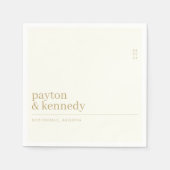 Elegant gepersonaliseerd met naam bruiloft recepti servet (Voorkant)