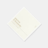 Elegant gepersonaliseerd met naam bruiloft recepti servet (Hoek)