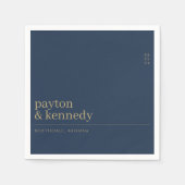 Elegant gepersonaliseerd met naam bruiloft recepti servet (Voorkant)