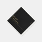 Elegant gepersonaliseerd met naam bruiloft recepti servet (Hoek)