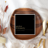 Elegant gepersonaliseerd met naam bruiloft recepti servet