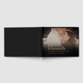 Elegant gepersonaliseerd met naam en foto bruiloft gastenboek (Volledig)