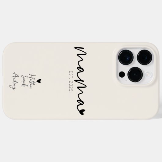 Elegant gepersonaliseerd Moederdag cadeau Case-Mate iPhone Case (Achterkant (horizontaal))