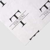 Elegant Gepersonaliseerd Monogram Aangepaste Naam  Tissuepapier (Detail)