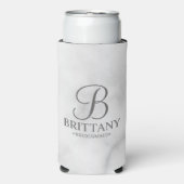 Elegant gepersonaliseerd monogram Bridesmaid Seltz Seltzer Blikjeskoeler (Seltzer Voorkant)