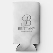 Elegant gepersonaliseerd monogram Bridesmaid Seltz Seltzer Blikjeskoeler (Voorkant)