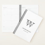 Elegant gepersonaliseerd monogram en naamplaatje planner (Display)