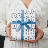 Elegant gepersonaliseerd monogram in zwart-wit cadeaupapier