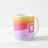 Elegant gepersonaliseerd monogram Initiaal Koffiemok (Voorkant rechts)