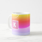 Elegant gepersonaliseerd monogram Initiaal Koffiemok (Voorkant links)