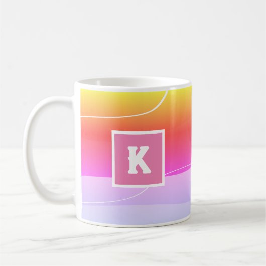 Elegant gepersonaliseerd monogram Initiaal Koffiemok (Links)