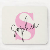 Elegant gepersonaliseerd monogram Muismat (Voorkant)