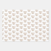 Elegant Gepersonaliseerd Monogram Naam Custom Wit Inpakpapier Vel (Voorkant 2)