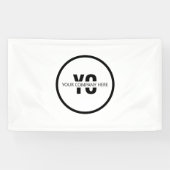 Elegant Gepersonaliseerd Monogram Zakelijk Brandin Spandoek (Horizontaal)