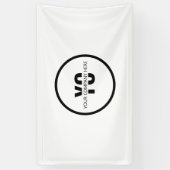 Elegant Gepersonaliseerd Monogram Zakelijk Brandin Spandoek (Verticaal)