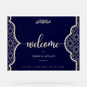 Elegant gepersonaliseerd Nikkah acryl bord (Voorkant)