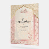 Elegant gepersonaliseerd Nikkah Welkom Acryl Bord (Hoek)