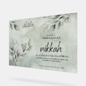 Elegant gepersonaliseerd Nikkah welkomstbord – Acryl Bord (Hoek)