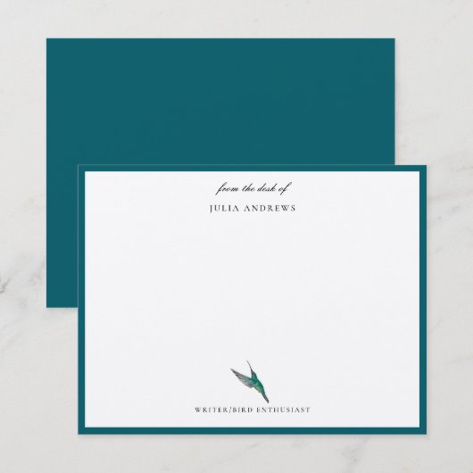 Elegant gepersonaliseerd notitiekaartje (Voorkant / Achterkant)