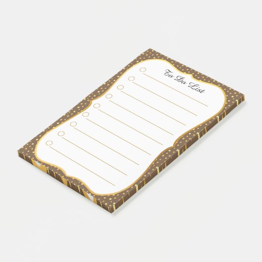 Elegant gepersonaliseerd om lijst te doen post-it® notes (Schuin)