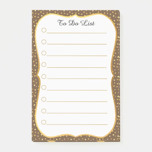 Elegant gepersonaliseerd om lijst te doen post-it® notes (Voorkant)