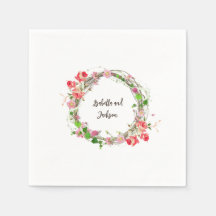 Elegant gepersonaliseerd paar / single naam floral