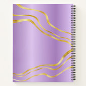 Elegant gepersonaliseerd Paarse gouden meisjessche Notitieboek (Achterkant)