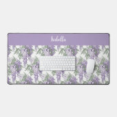 Elegant gepersonaliseerd Paarse Wisteria Bureaumat (Keyboard & Muis)