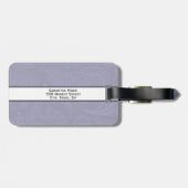 Elegant gepersonaliseerd Periwinkle Blue Lace Whit Bagagelabel (Achterkant horizontaal)