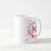 Elegant Gepersonaliseerd Personal Monogram Coffee  Koffiemok (Voorkant rechts)
