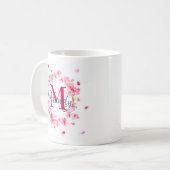Elegant Gepersonaliseerd Personal Monogram Coffee  Koffiemok (Voorkant links)