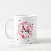 Elegant Gepersonaliseerd Personal Monogram Coffee  Koffiemok (Links)